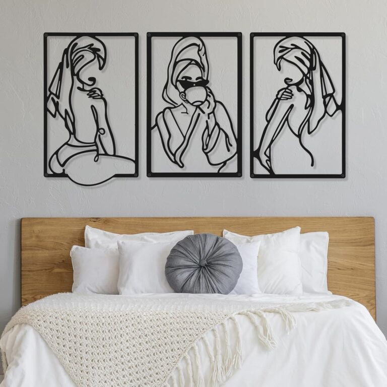 CHENGU Metal Minimalist Woman Art