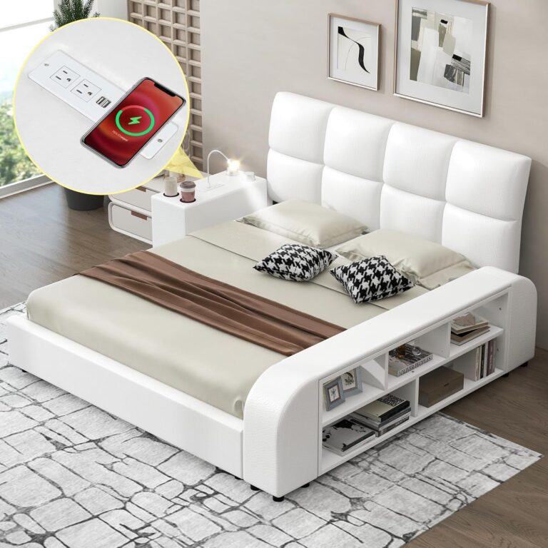 Upholstered Platform Bed with Headboard